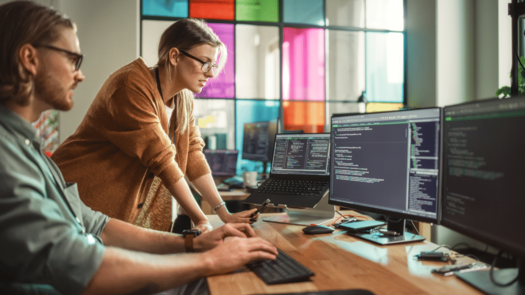 development team at work