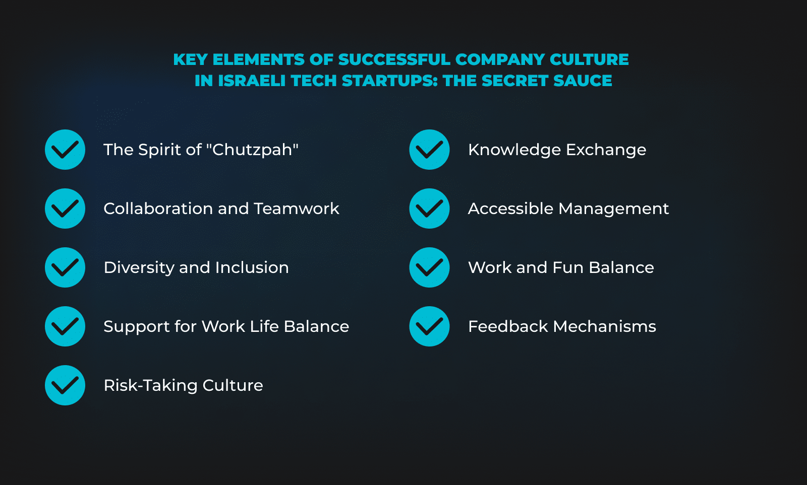 Successful Company Culture in Israeli Tech Startups