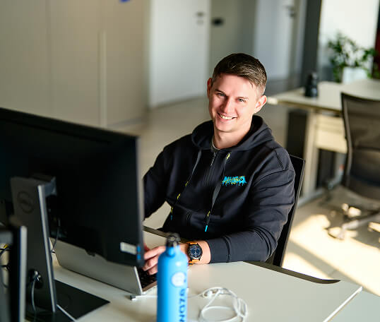 developer working in R&D center